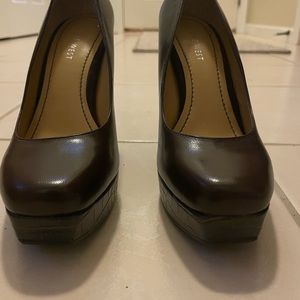 Nine West Brown Platform Heels